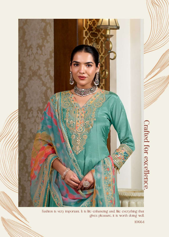 Rangoon Sneha Designer H.O. Fabric Kurti Pant Dupatta Set - Amrah Wholesale