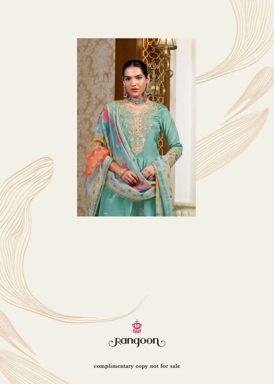 Rangoon Sneha Designer H.O. Fabric Kurti Pant Dupatta Set - Amrah Wholesale