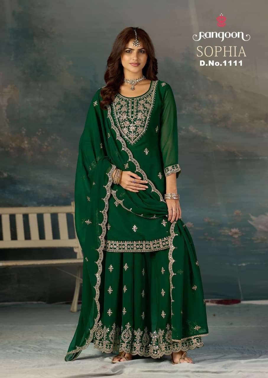 Rangoon Sophia Georgette Embroidered Punjabi Stitched Salwar Suit Set
