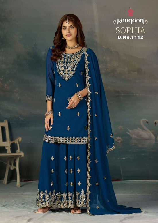 Rangoon Sophia Georgette Embroidered Punjabi Stitched Salwar Suit Set