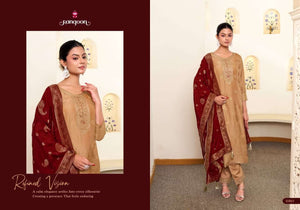 Rangoon Sunehri Pure Russian Jacquard Designer Salwar Suit Set