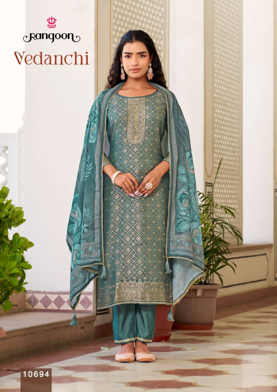 Rangoon Vedanchi Viscose Muslin Salwar Suit Set - Amrah Wholesale