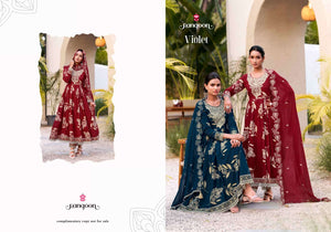 Rangoon Violet Cotton Cambric Salwar Suit Set