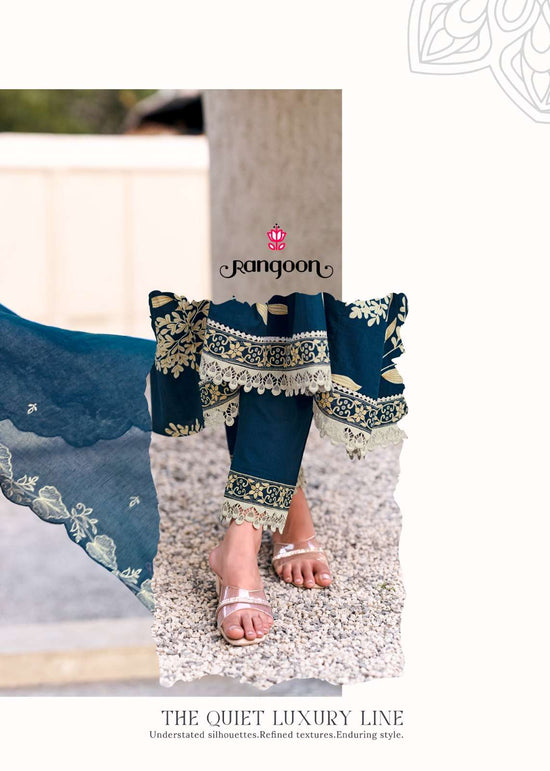 Rangoon Violet Cotton Cambric Salwar Suit Set