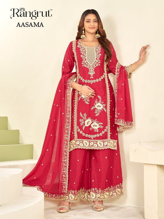 Rangrut Aasama Chinon Embroidered Pakistani Suit - Amrah Wholesale
