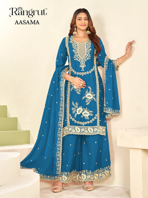 Rangrut Aasama Chinon Embroidered Pakistani Suit - Amrah Wholesale