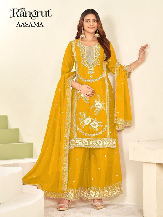 Rangrut Aasama Chinon Embroidered Pakistani Suit - Amrah Wholesale