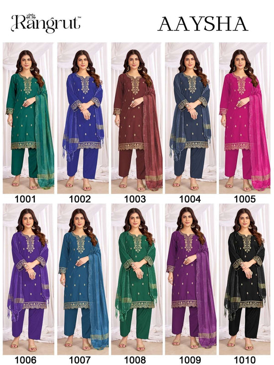 Rangrut Aaysha Crepe Embroidery Ready to Wear Salwar Suit Set