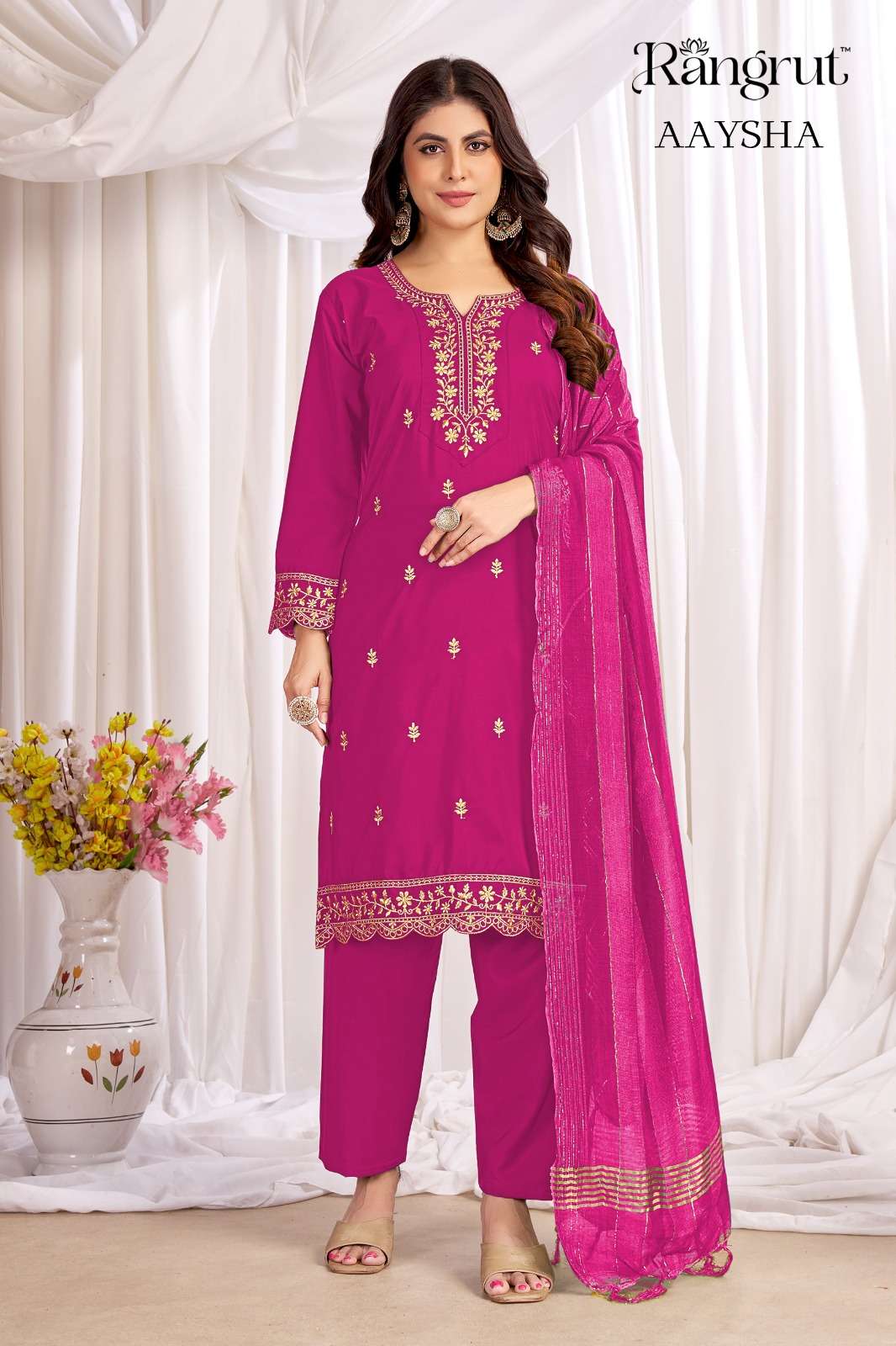 Rangrut Aaysha Crepe Embroidery Ready to Wear Salwar Suit Set