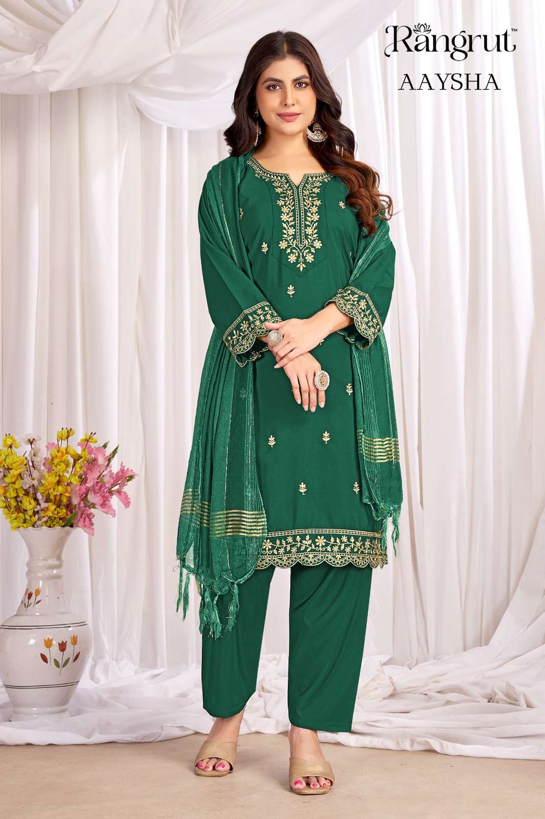 Rangrut Aaysha Crepe Embroidery Ready to Wear Salwar Suit Set
