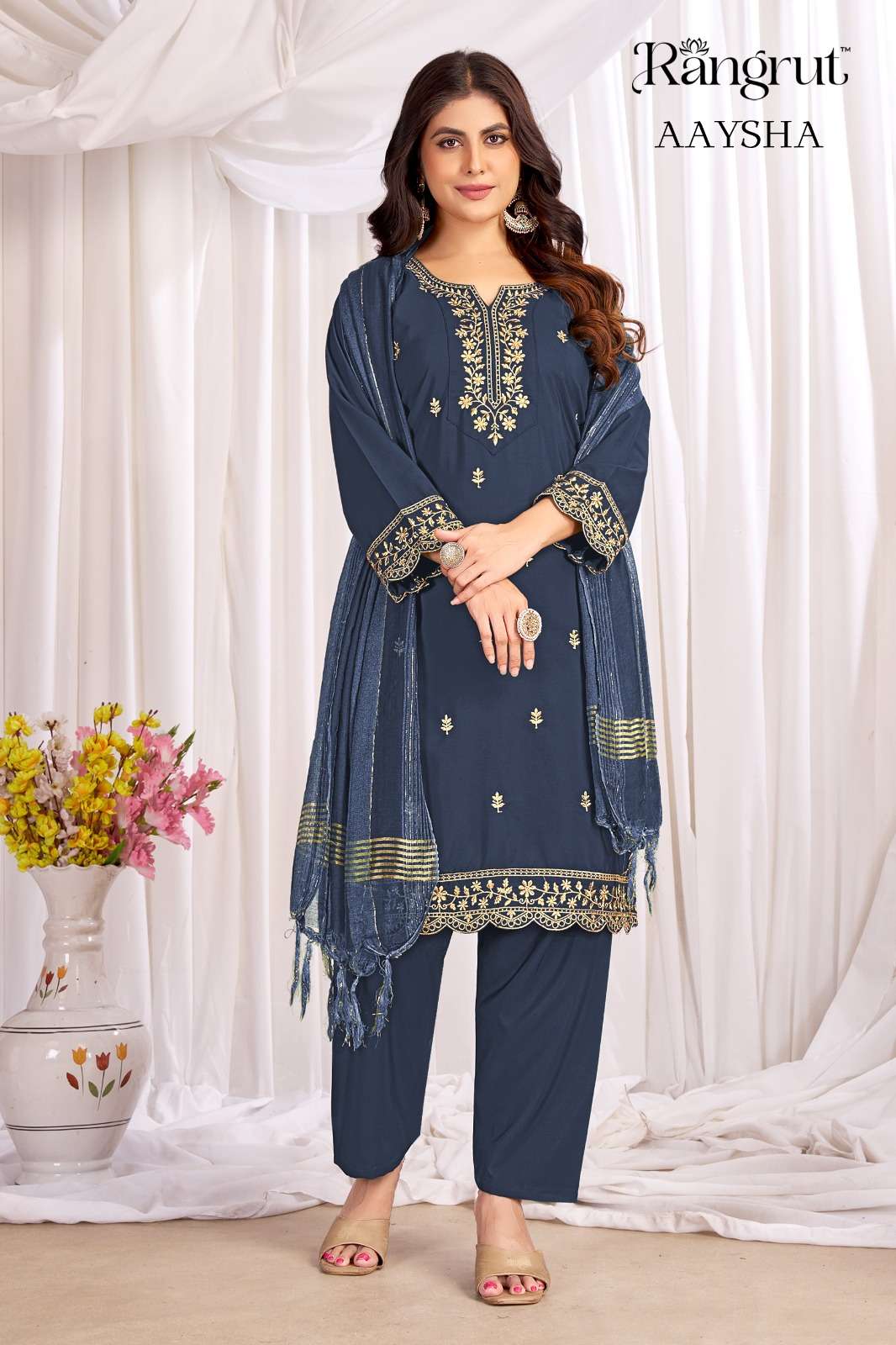 Rangrut Aaysha Crepe Embroidery Ready to Wear Salwar Suit Set