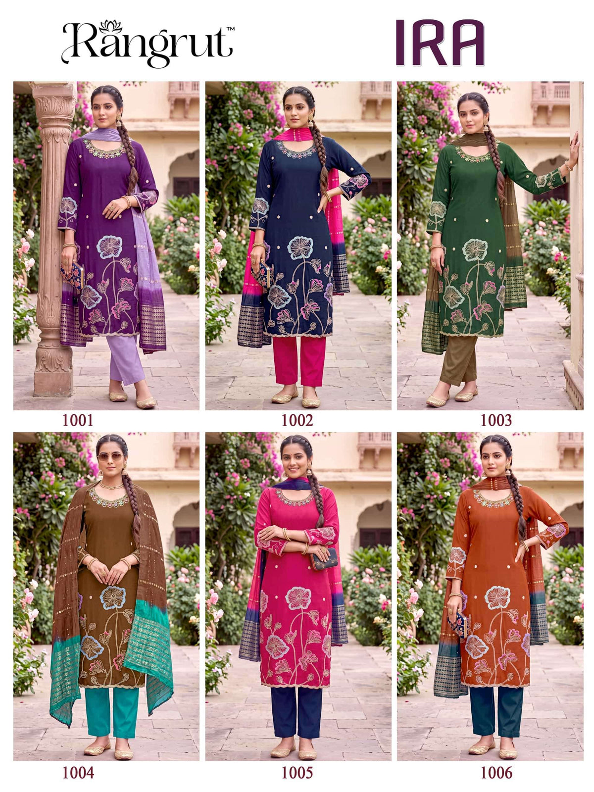 RANGRUT IRA Roman Silk Stitched Punjabi Suit