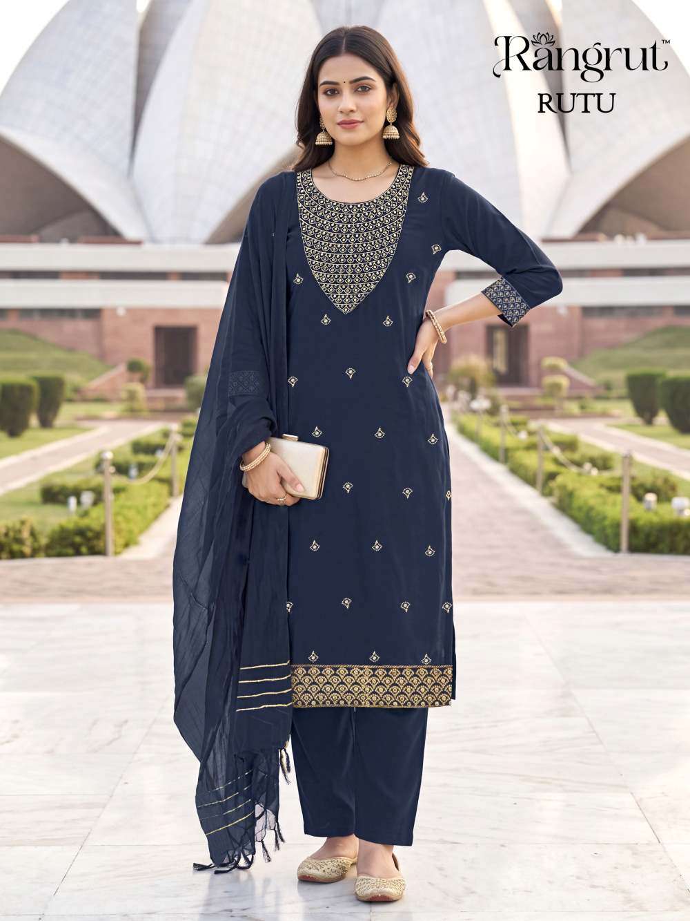 Rangrut Rutu Crepe Embroidered Salwar Suit Set