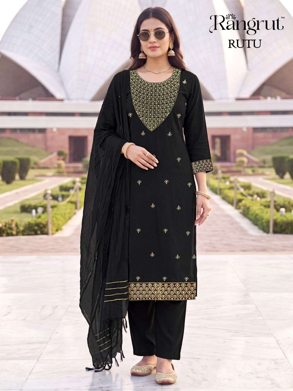 Rangrut Rutu Crepe Embroidered Salwar Suit Set