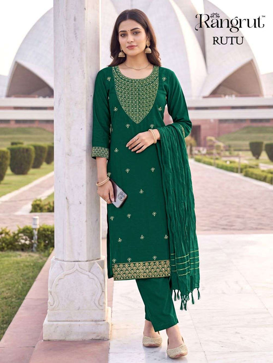 Rangrut Rutu Crepe Embroidered Salwar Suit Set