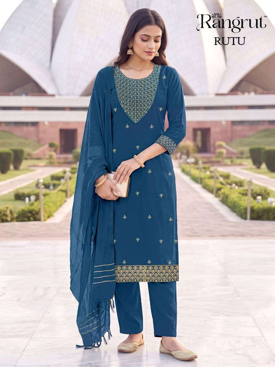 Rangrut Rutu Crepe Embroidered Salwar Suit Set