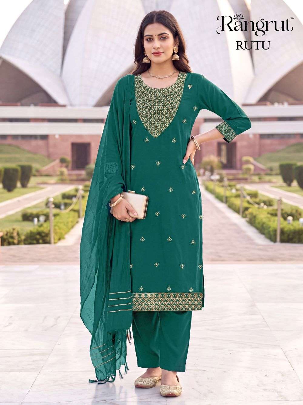 Rangrut Rutu Crepe Embroidered Salwar Suit Set