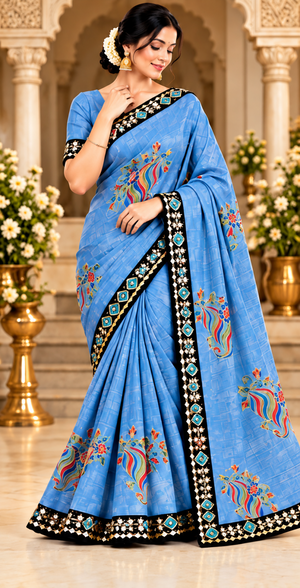Ranjna Saree Ronisha 74 Satin Chiffon Sequence Saree