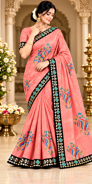 Ranjna Saree Ronisha 74 Satin Chiffon Sequence Saree
