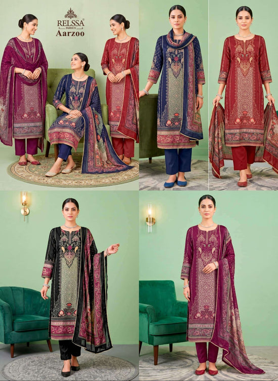 Relssa Aarzoo Masakali Embroidery Dress Material - Amrah Wholesale