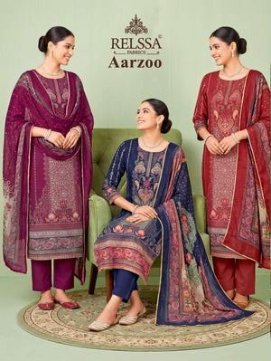 Relssa Aarzoo Masakali Embroidery Dress Material
