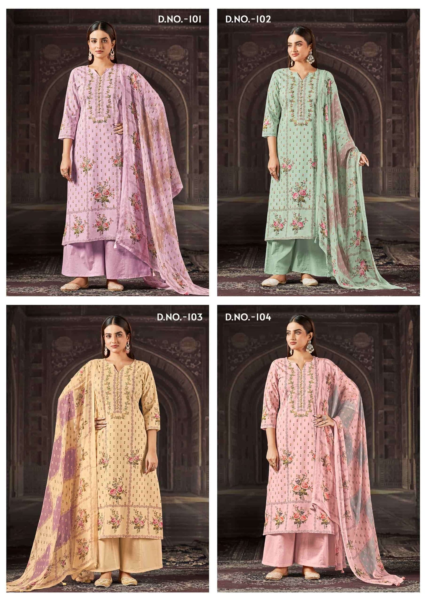 Relssa Fabrics Aliza Cotton Lawn Handwork Dress Material