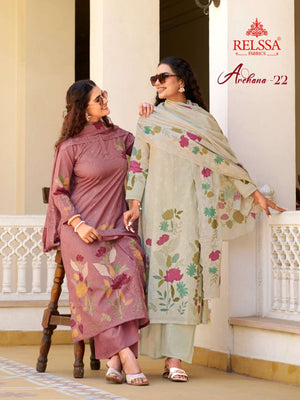 Relssa Archana Vol 22 Superior Cotton Embroidered Dress Material - Amrah Wholesale