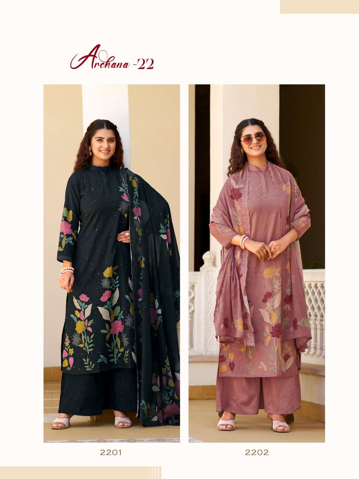Relssa Archana Vol 22 Superior Cotton Embroidered Dress Material - Amrah Wholesale