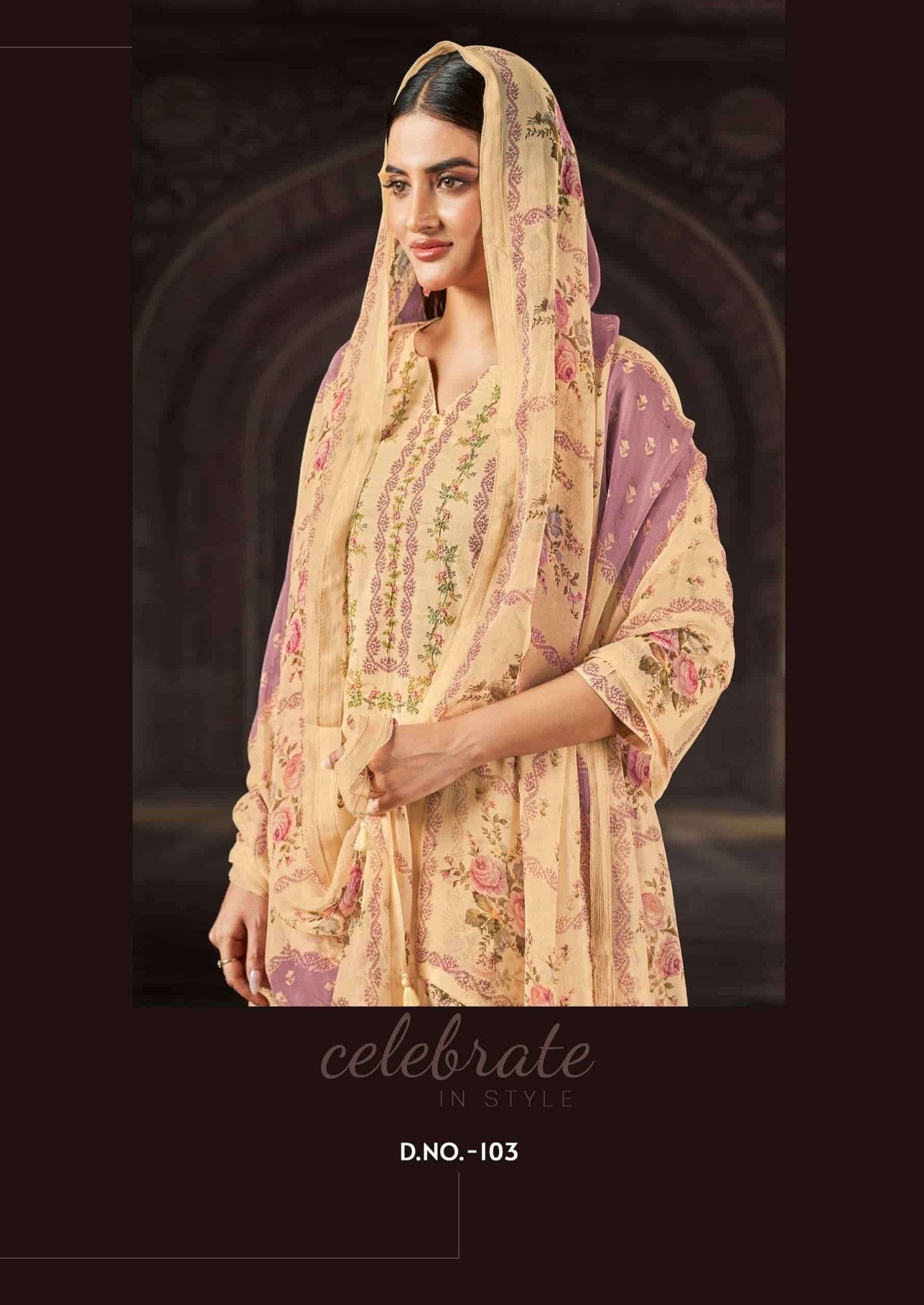 Relssa Fabrics Aliza Cotton Lawn Handwork Dress Material - Amrah Wholesale