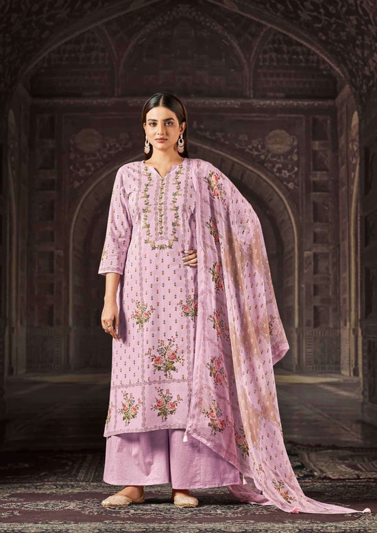 Relssa Fabrics Aliza Cotton Lawn Handwork Dress Material - Amrah Wholesale