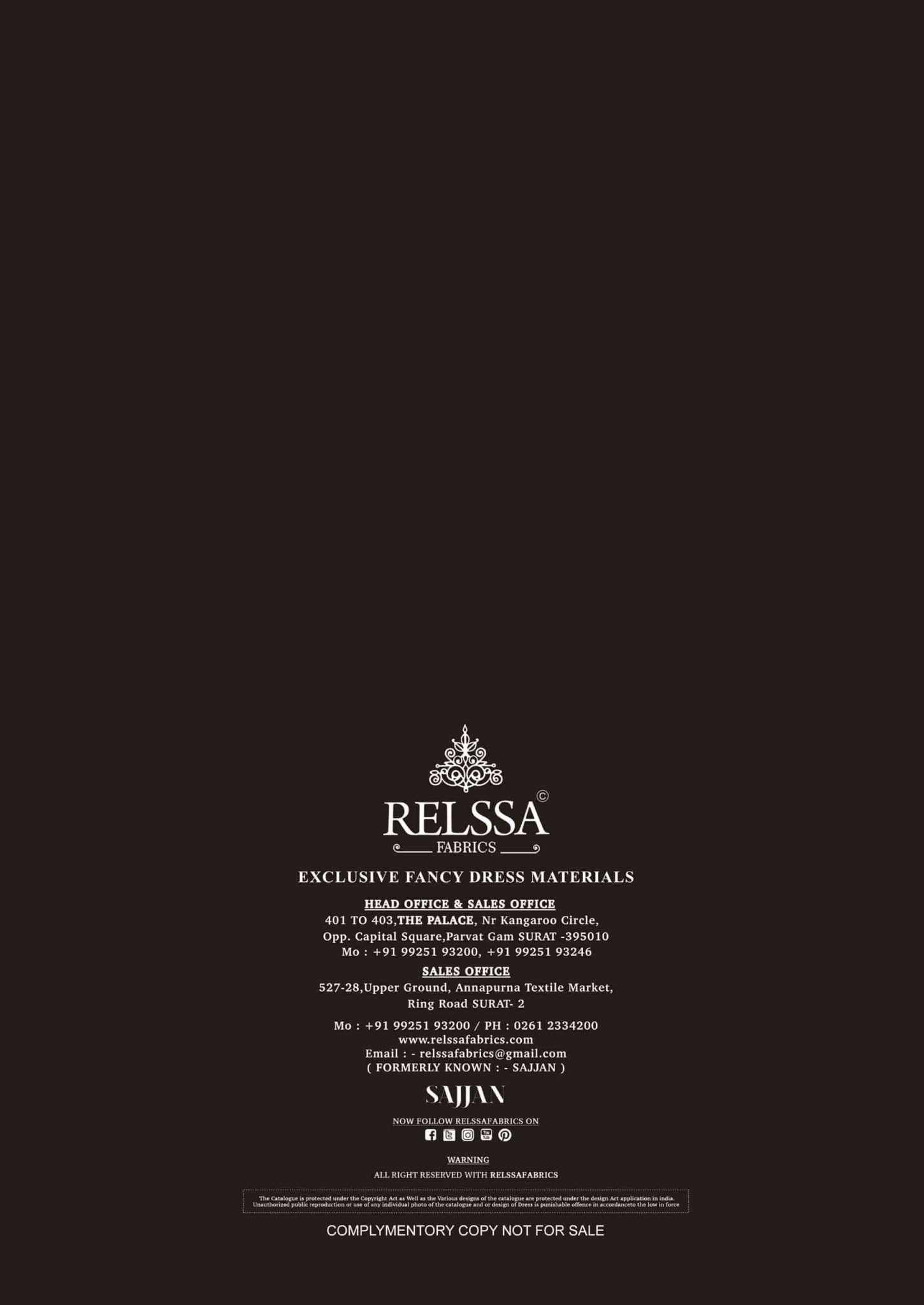 Relssa Fabrics Aliza Cotton Lawn Handwork Dress Material - Amrah Wholesale