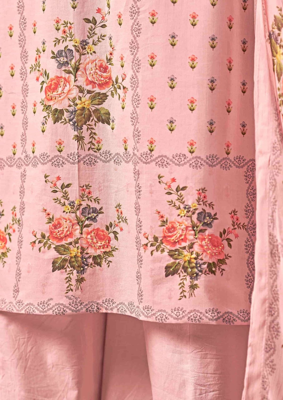 Relssa Fabrics Aliza Cotton Lawn Handwork Dress Material - Amrah Wholesale