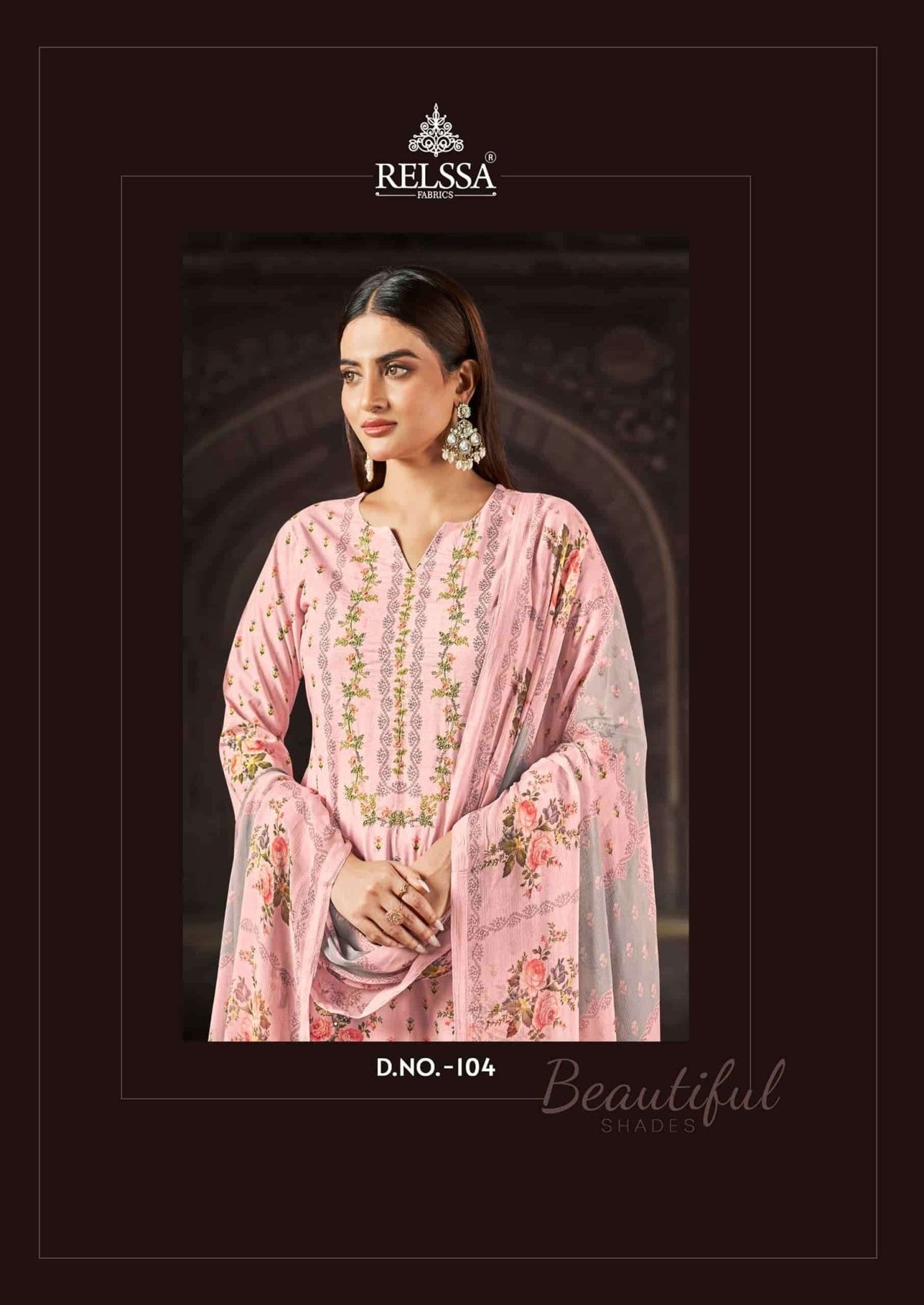 Relssa Fabrics Aliza Cotton Lawn Handwork Dress Material - Amrah Wholesale