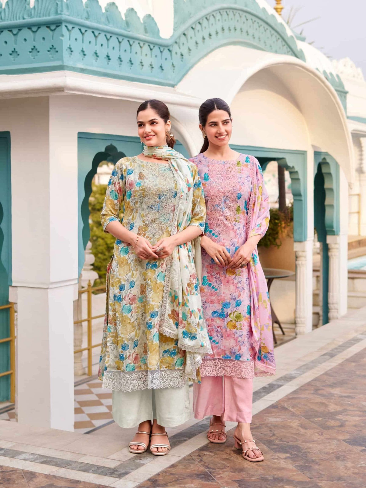 Relssa Fabrics Angel Vol 3 Premium Muslin Embroidered Dress Material - Amrah Wholesale