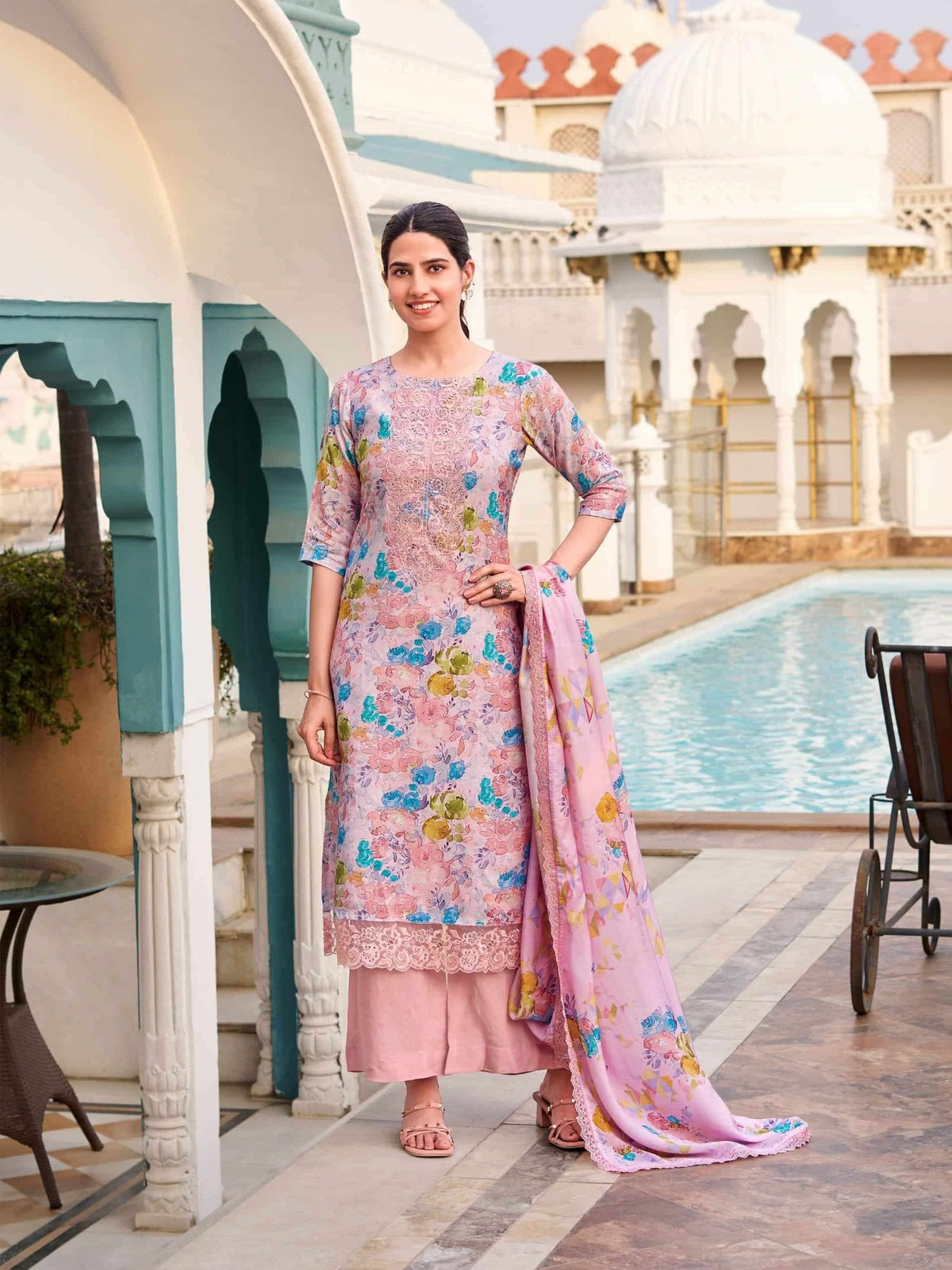 Relssa Fabrics Angel Vol 3 Premium Muslin Embroidered Dress Material - Amrah Wholesale