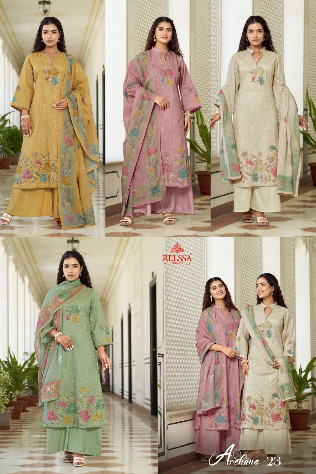 Relssa Fabrics Archana Vol 23 Premium Cotton Dress Material - Amrah Wholesale