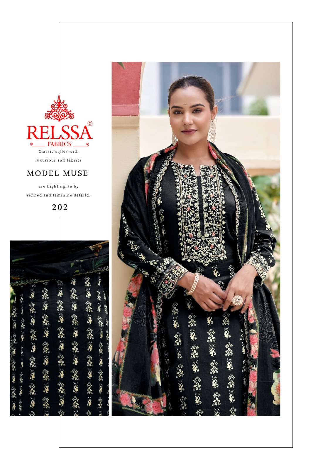 Relssa Fabrics Dhrshna Vol 2 Fancy Fabric Dress Material - Amrah Wholesale