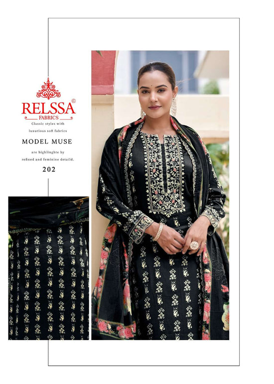 Relssa Fabrics Dhrshna Vol 2 Fancy Fabric Dress Material - Amrah Wholesale