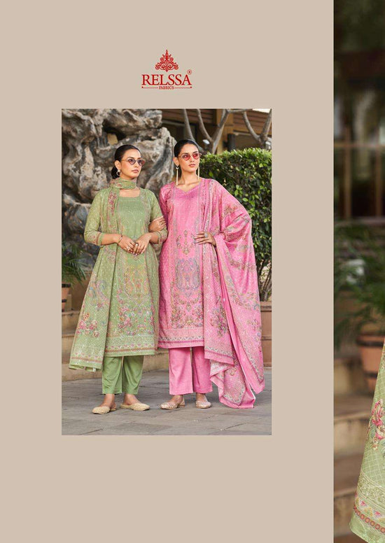 Relssa Fabrics Falak Vol 10 Superior Cotton Embroidered Dress Material