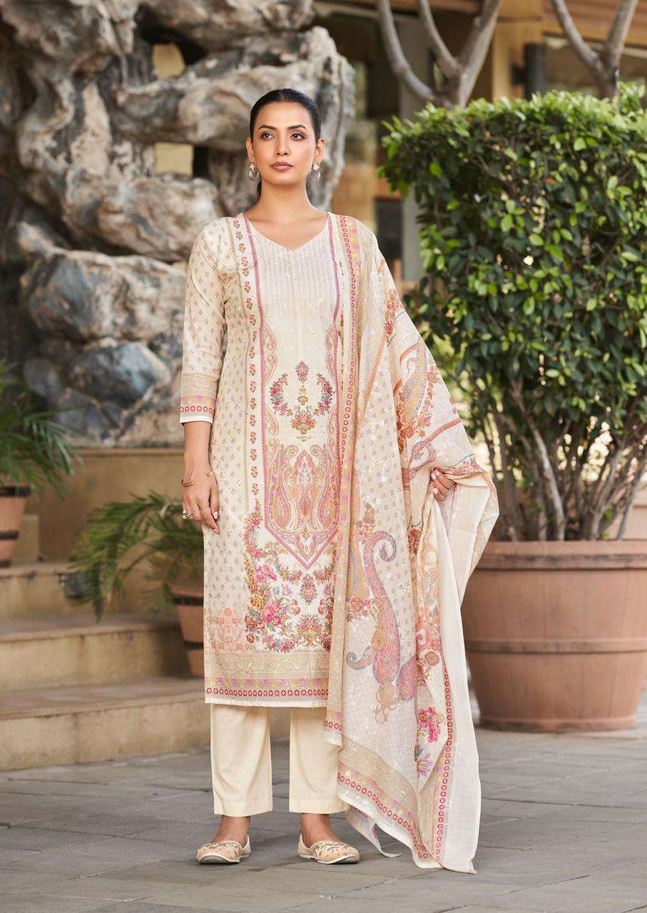 Relssa Fabrics Falak Vol 10 Superior Cotton Embroidered Dress Material - Amrah Wholesale