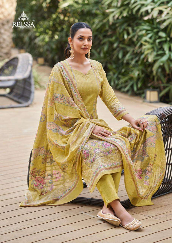Relssa Fabrics Falak Vol 10 Superior Cotton Embroidered Dress Material - Amrah Wholesale