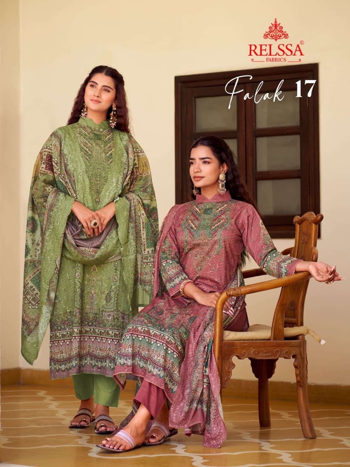 Relssa Fabrics Falak Vol 17 Superior Cotton Embroidered Dress Material - Amrah Wholesale
