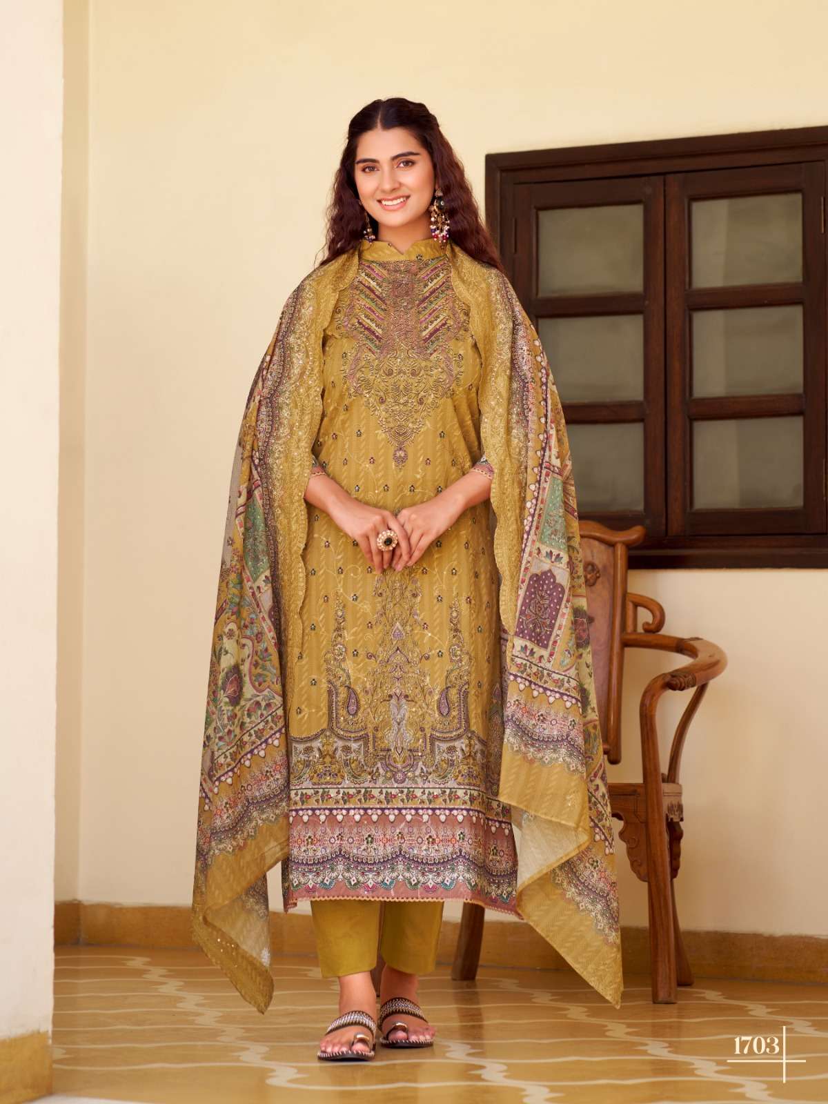 Relssa Fabrics Falak Vol 17 Superior Cotton Embroidered Dress Material - Amrah Wholesale