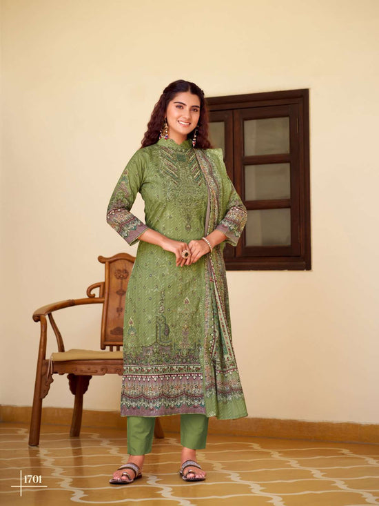 Relssa Fabrics Falak Vol 17 Superior Cotton Embroidered Dress Material - Amrah Wholesale