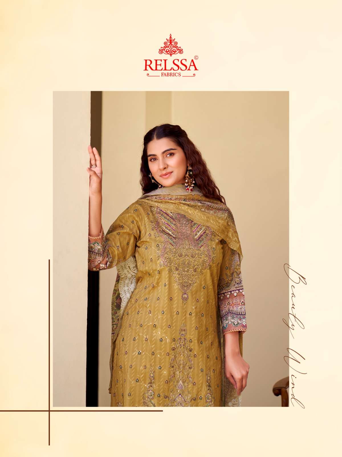 Relssa Fabrics Falak Vol 17 Superior Cotton Embroidered Dress Material - Amrah Wholesale