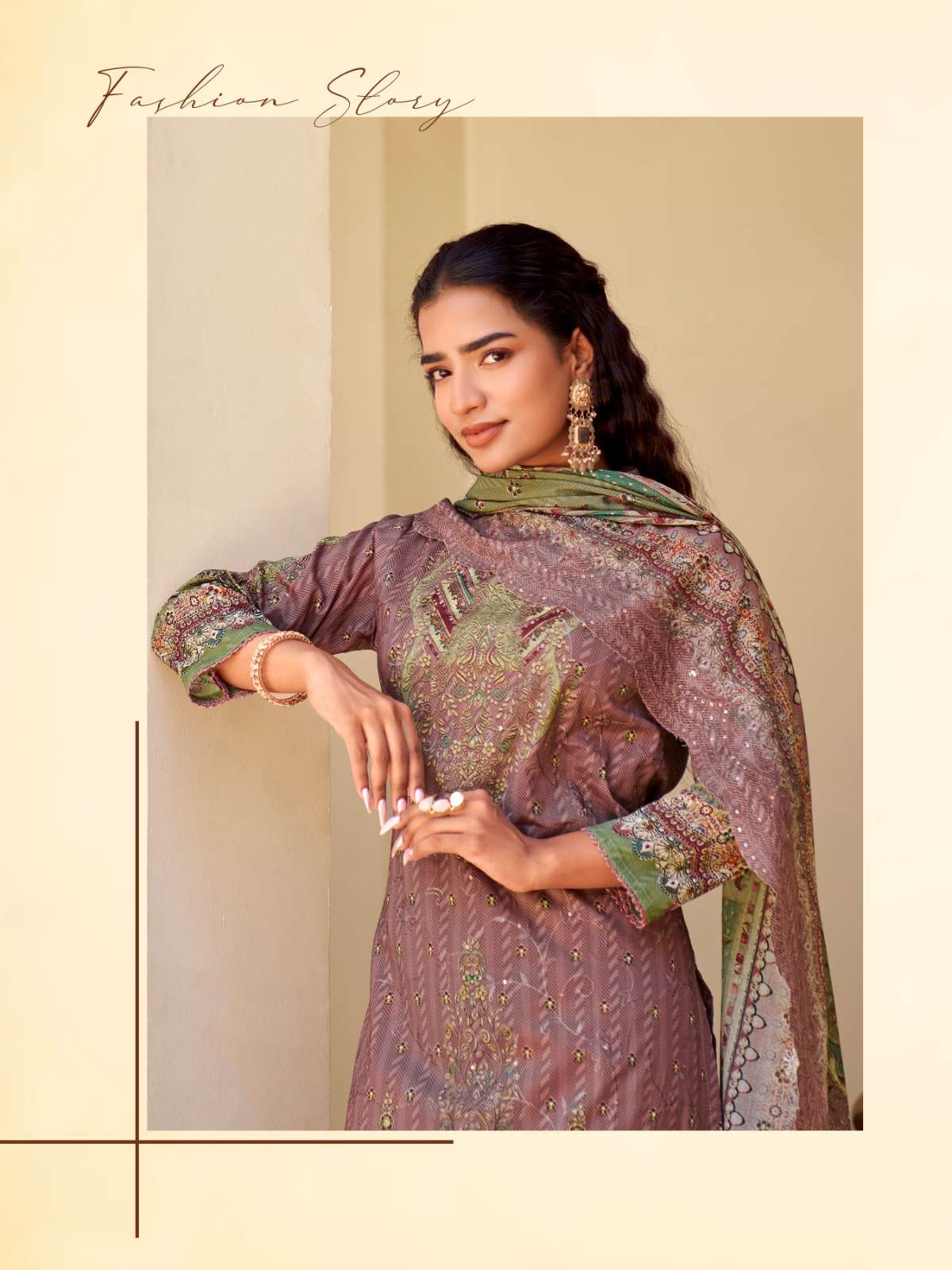 Relssa Fabrics Falak Vol 17 Superior Cotton Embroidered Dress Material - Amrah Wholesale