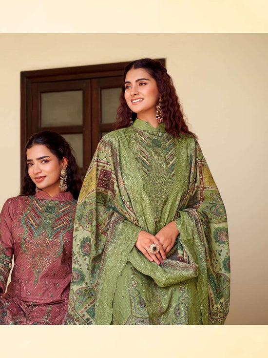 Relssa Fabrics Falak Vol 17 Superior Cotton Embroidered Dress Material - Amrah Wholesale