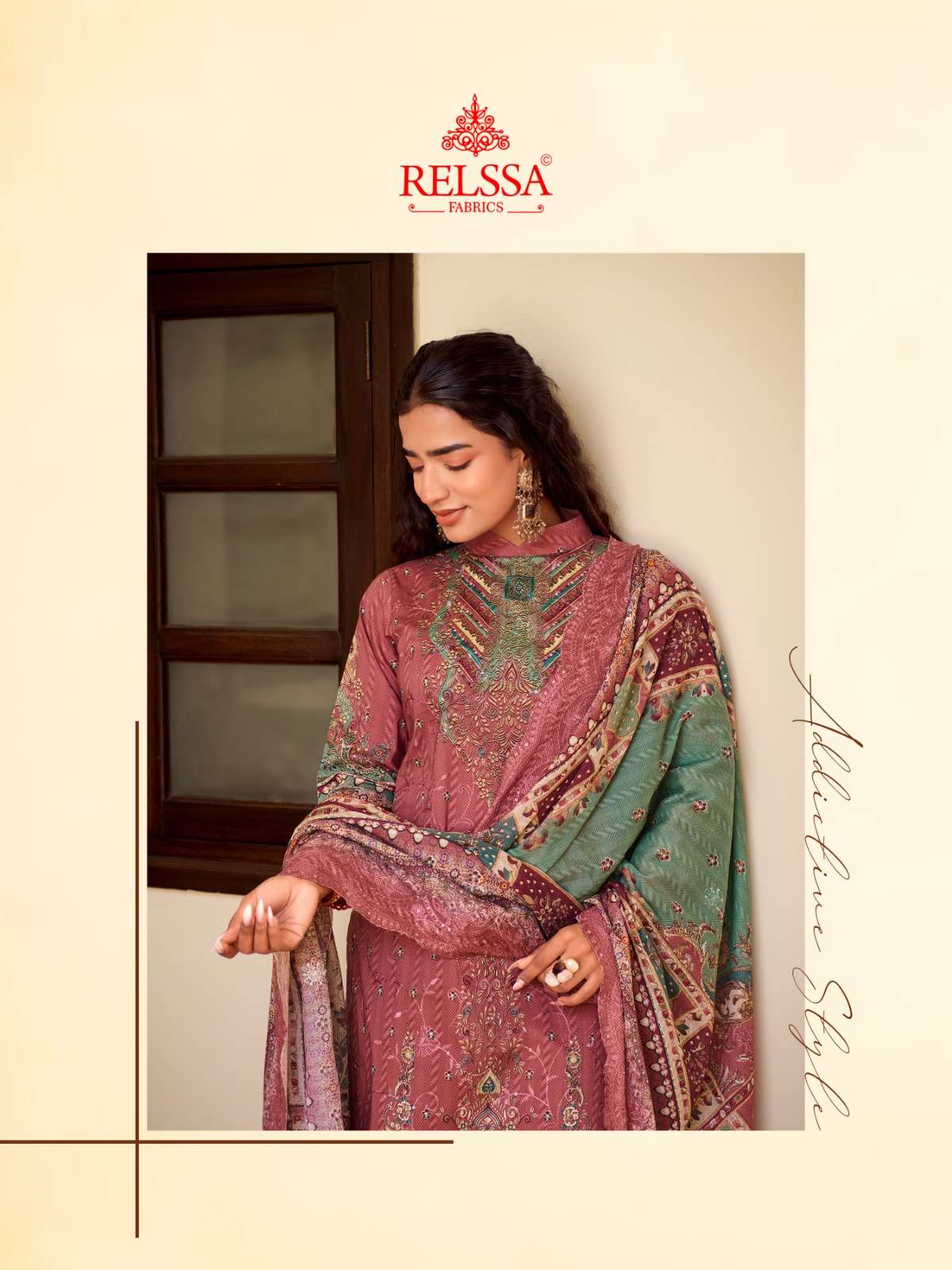 Relssa Fabrics Falak Vol 17 Superior Cotton Embroidered Dress Material - Amrah Wholesale