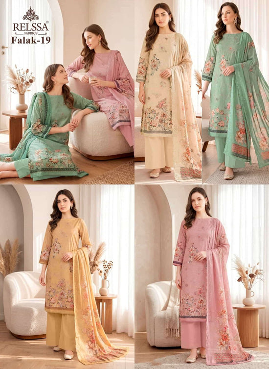 Relssa Fabrics Falak Vol 19 Superior Cotton Embroidered Salwar Suit Set - Amrah Wholesale