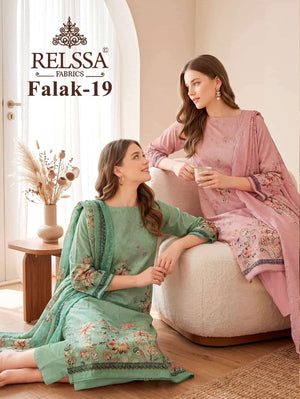 Relssa Fabrics Falak Vol 19 Superior Cotton Embroidered Salwar Suit Set - Amrah Wholesale
